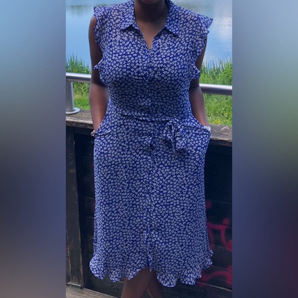 Floral Blue Dress